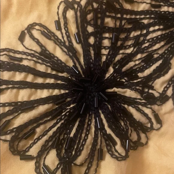 Vintage 90s Embroidered Yellow Cotton Peplum Top | Button Front | M - Picture 10 of 10